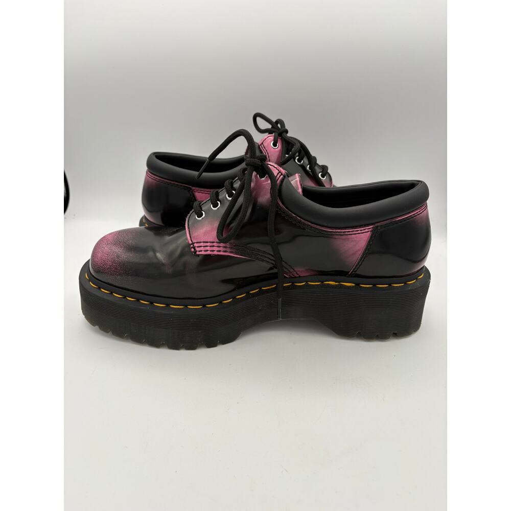 Women’s Dr. Martens Size 10 Black & Pink Oxford Platforms - Picture 5 of 6